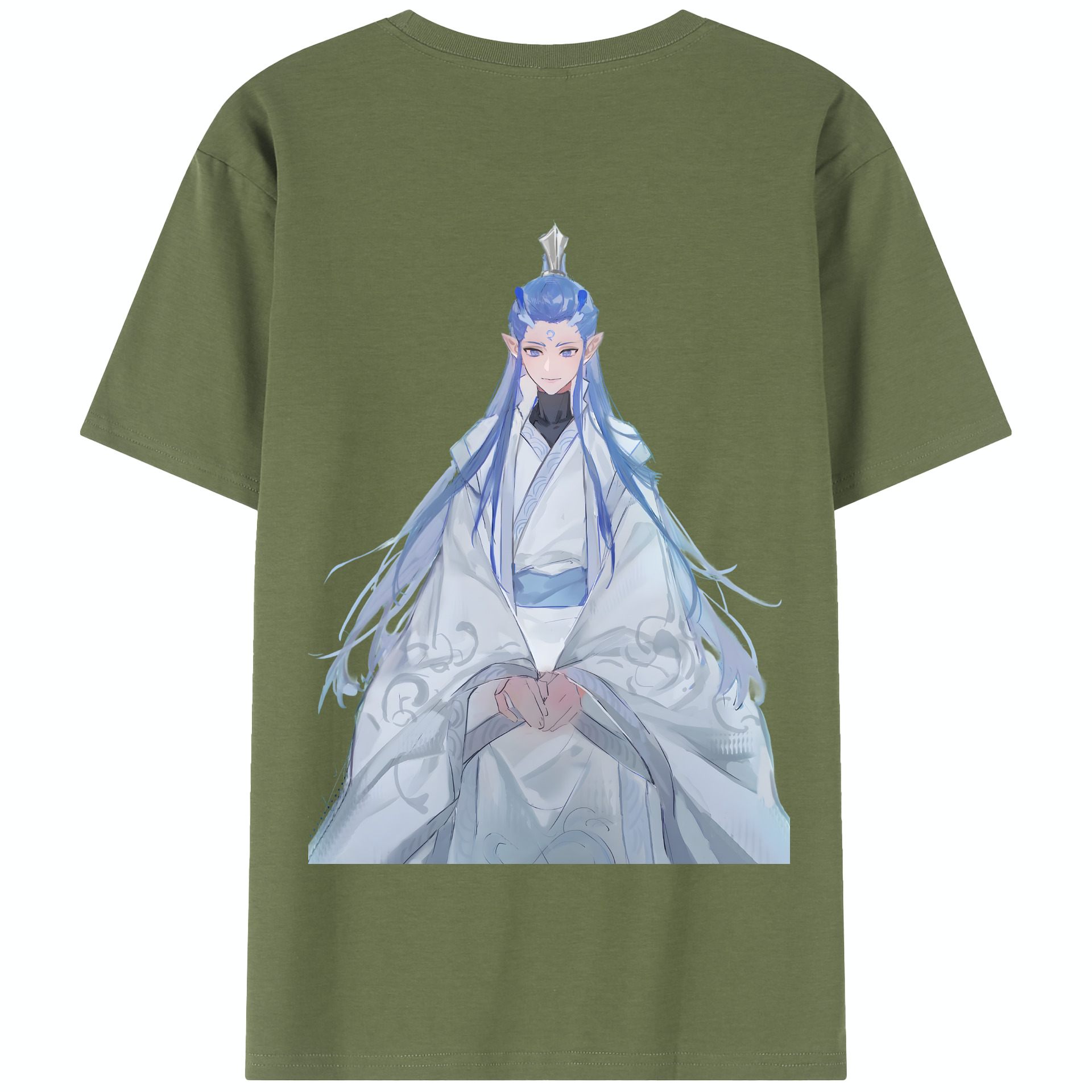 （画像用） Ne Zha 2 ナタ 魔童の大暴れ 綿100％半袖Tシャツ（背面プリント）